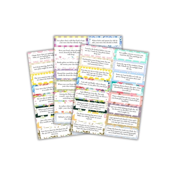 Easter Scavenger Hunt Add to Indoor Outdoor Plastic Eggs Hard 48 Clues Golden Egg Cut Out Yourself One Clue Leads to Next Neighborhood Family Game