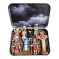 thumbnail image 1 of Easter Scene And Cross,He Is Risen Decor,Precious Moments Nativity Set,4×2inch Mini Easter Scene Set In Tin Box,Handcrafted Pocket Size Gift Tin, Resin Easter Sets & Figures For Home Gifts Decor (A), 1 of 8