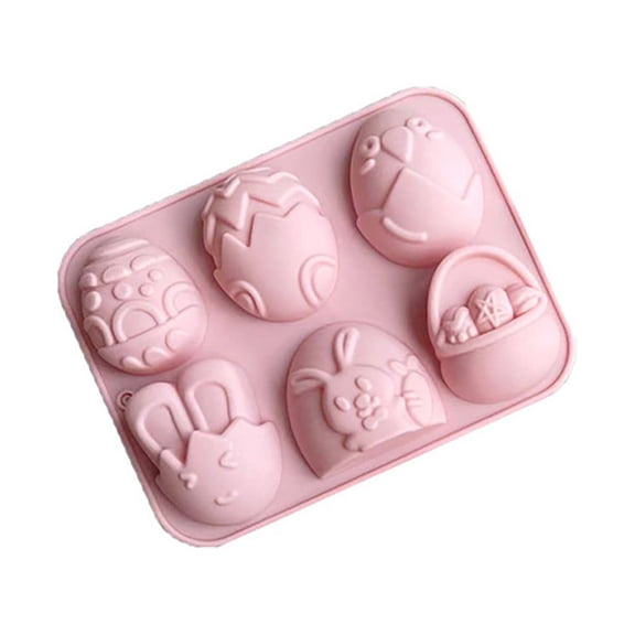 Easter Series Silicone Mold, Chocolate Fondant Cake Decoration Baking Tool for Spring Treats, B