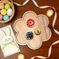 thumbnail image 1 of Easter Serving Tray | Rustic Festive Shapes | Natural Wood | Divided Snack Platter (30x18.6cm), 1 of 6
