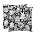 thumbnail image 1 of Easter Set of 2 Velvet Throw Pillow Covers with Unique Patterns in 16x16, 18x18, 20x20 Inches for Throw Pillow Inserts for Various Occasions, 1 of 6