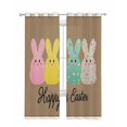 thumbnail image 1 of Easter Sheer Curtains 84 Inch Length 2 Panels Set for Living Room/Bedroom, Colorful Bunny Spring Cartoon Cute Rabbits Brown Kitchen Curtains Grommet Semi-Sheer Curtains Window Treatments 42"x84"x2, 1 of 7