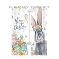 thumbnail image 1 of Easter Sheer Curtains 84 Inch Length 2 Panels Set for Living Room/Bedroom, Easter Grey Bunny Spring Watercolor Eggs Butterflies Kitchen Curtains Grommet Curtains Window Treatments 52"x84"x2, 1 of 7
