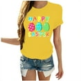 thumbnail image 1 of Easter Shirt 2025 Easter Eggs Happy Easter Print Men And Women Loose Plus Size Short Sleeves Bunny Crew Shirt for Girl Easter Teacher Shirt Easter Bunny Shirt Women, 1 of 7