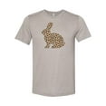thumbnail image 1 of Easter Shirt, Leopard Rabbit, Women's Easter Shirt, Unisex Fit, Rabbit Shirt, Cute Easter T-shirt, Leopard Print Shirt, Easter Bunny Shirt, Heather Stone, SMALL, 1 of 1