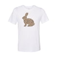 thumbnail image 1 of Easter Shirt, Leopard Rabbit, Women's Easter Shirt, Unisex Fit, Rabbit Shirt, Cute Easter T-shirt, Leopard Print Shirt, Easter Bunny Shirt, White, MEDIUM, 1 of 1