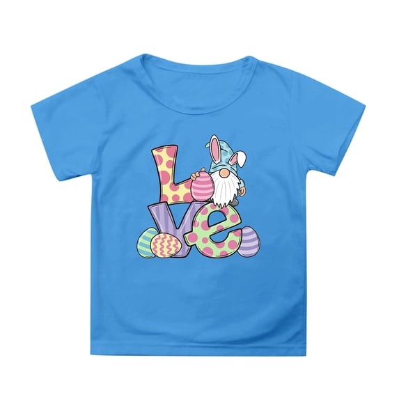 Easter Shirts Girls Casual Loose Fit White Bunny Graphic Easter Story Tshirt 2026 Kids Happy Easter Crew Neck Short Sleeve Tee Tops