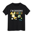thumbnail image 1 of Easter Shirts for Girls Size 7 Easter Egg Printed Shorts Sleeves Cute Preppy Shirts Easter Gifts Egg Easter Day Gift Summer Spring Easter Outfits,W3-Black,110(), 1 of 4