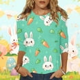 thumbnail image 1 of Easter Shirts For Women Funny Egg Graphic Tees 3/4 Length Sleeve Tops Shirt for Women Fashion Women S Shirts Casual Athletic Women Women T Shirt Long Sleeve Women Undershirt Womens Long Top Womens, 1 of 4