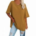 thumbnail image 1 of Easter Shirts for Women Short Sleeve Shirts for Women Loose Fitting Women's Spring and Summer Loose Half Sleeve V Neck Loose Casual Tunic Top for Women Going Out Tops for Women Long Sleeve Sweater, 1 of 2