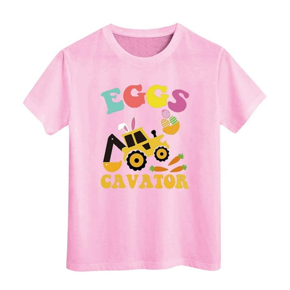 Easter Shirts for Girls Size 14 Easter Egg Letter Print Summer Top Egg Easter Day Gift Summer Spring Easter Outfits Easter Gifts,Pink