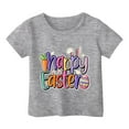 thumbnail image 1 of Easter Shirts for Girls Size 6 Kid Girls Easter Cute Graphic Round Neck Short Sleeve Tee Summer Casual T Shirt,10-11 Years,Y1-Grey, 1 of 4