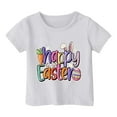 thumbnail image 1 of Easter Shirts for Girls Size 6 Kid Girls Easter Cute Graphic Round Neck Short Sleeve Tee Summer Casual T Shirt,10-11 Years,Y1-White, 1 of 4