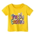 thumbnail image 1 of Easter Shirts for Girls Size 8 Kid Girls Easter Cute Graphic Round Neck Short Sleeve Tee Summer Casual T Shirt,8-9 Years,Y1-Yellow, 1 of 4