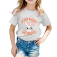 thumbnail image 1 of Easter Shirts for Toddler Girls Crew Neck Short Sleeve T-Shirt Loose Cartoon Rabbit Happy Easter Tee for Boys & Girls 6-7 Years,White, 1 of 4
