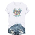 thumbnail image 1 of Easter Shirts for Women Bunny Shirt Cute Floral T-Shirt Funny Rabbit Summer Graphic Tee Casual Tops Spring Holiday Top, 1 of 6