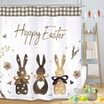 thumbnail image 1 of Easter Shower Curtain, 72x72 inch Happy Easter Funny Bunny Shower Curtain Set, Spring Waterproof Rabbit Shower Curtains with Hooks for Easter Bathroom Decor Home Decorations, 1 of 6
