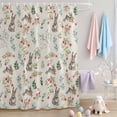 thumbnail image 1 of Easter Shower Curtain Bunny Easter Egg Shower Curtains for Bathroom Decor, Waterproof Polyester Shower Curtain Set with Hooks, Small Stall 36" x 72" Green Leaves Flowers, 1 of 9