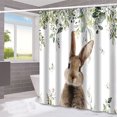 thumbnail image 1 of Easter Shower Curtain Clearance Easter Shower Curtain Watercolor Bunny Floral Bathroom Curtains Spring Holiday Bathroom Decor Washable Fabric, 1 of 6
