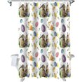 thumbnail image 1 of Easter Shower Curtain Watercolor Bunny Chicken Shower Curtains for Bathroom Decor Easter Eggs Spring Flowers Bath Curtains Sets for Spring Easter Bathroom Decor Fabric Waterproof Standard 72" X 72", 1 of 6