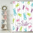 thumbnail image 1 of Easter Shower Curtain with 12 Hooks Waterproof Polyester Bathroom Decor for Bath Tub(B), 1 of 6