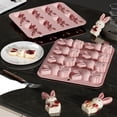 thumbnail image 1 of Easter Silicone Molds 8 Cavity 3D Bunny Silicone Mold Food Grade Non-Stick Easter Candy Molds Silicone Muffin Pans for Baking Chocolate Molds for Easter Party Fondant Jelly Mousse Cake Topper Pink, 1 of 9