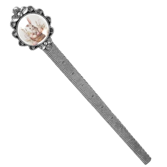 Easter Silver Lace-Edged Bookmark - Reading Accessory for Book Lovers