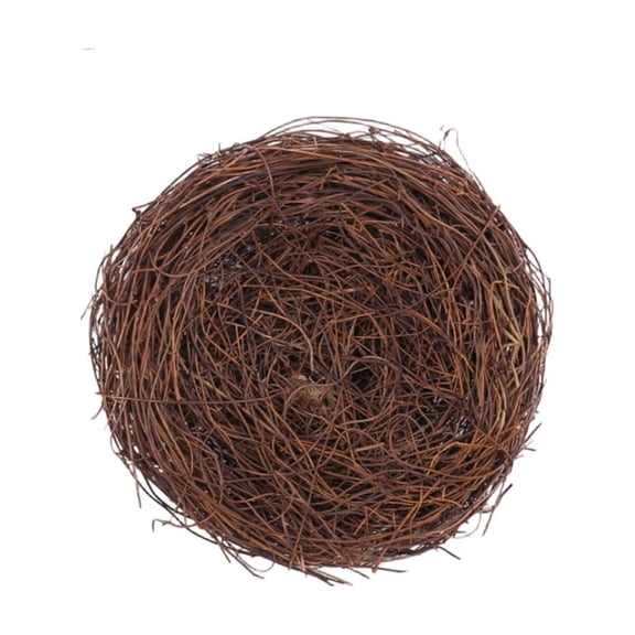 Easter Simulation Bird Nest Decor, 4" Handwoven Twig Nest Ornament for Easter Eggs Container, Spring Garden, Tabletop, Photography Props Decoration