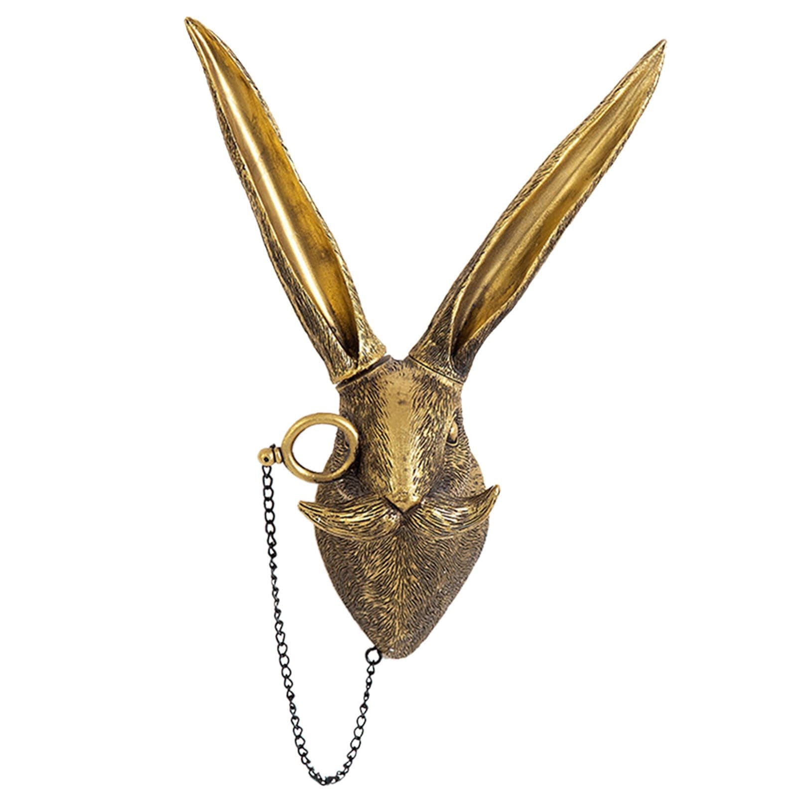 Easter Simulation Rabbit Head Wall Hanging Decor Easter Gift Home Decor Animal Model Decor