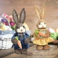 thumbnail image 1 of Easter Simulation Rabbit Home Decoration, Rustic Straw Rabbit Ornaments, Creative Cartoon Photography Props, 1 of 5