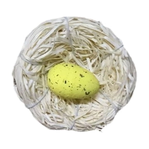 Easter Simulation Rattan Bird Nest And Egg Decoration Set, 1 Nest + 1 Egg, Spring Festive Home Decor For Tabletop Shelf, Easter Party Table Centerpiece