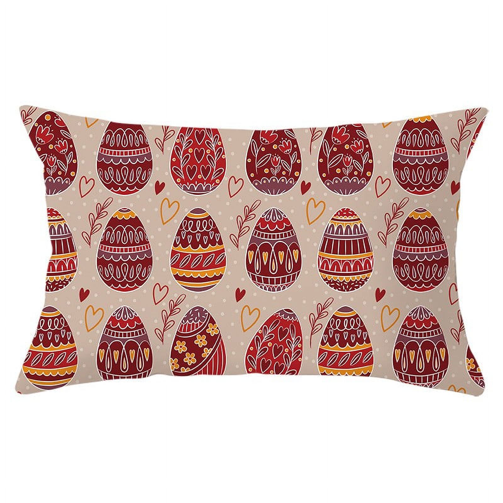 Easter Singlesided brushed peach skin Square Decorative Pillow Case