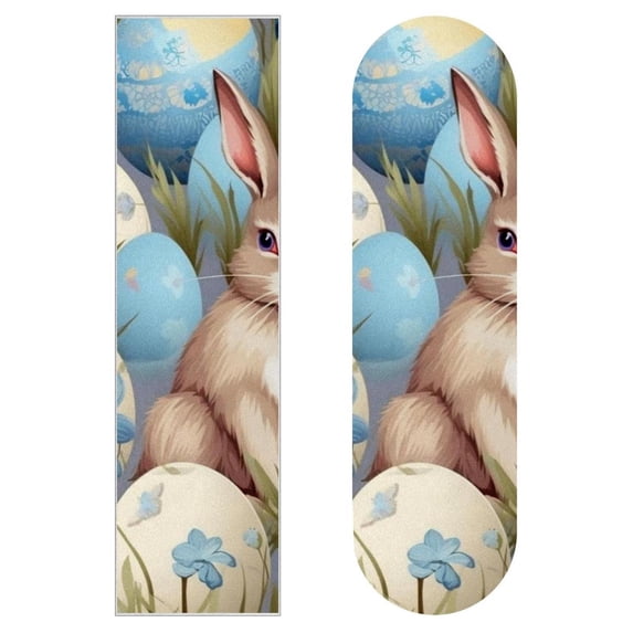 Easter Skateboard Grip Tape Stickers Pack of Two - Emery Surface, PVC Backing, 8.8x32.6in/22.4x83 cm Dimensions