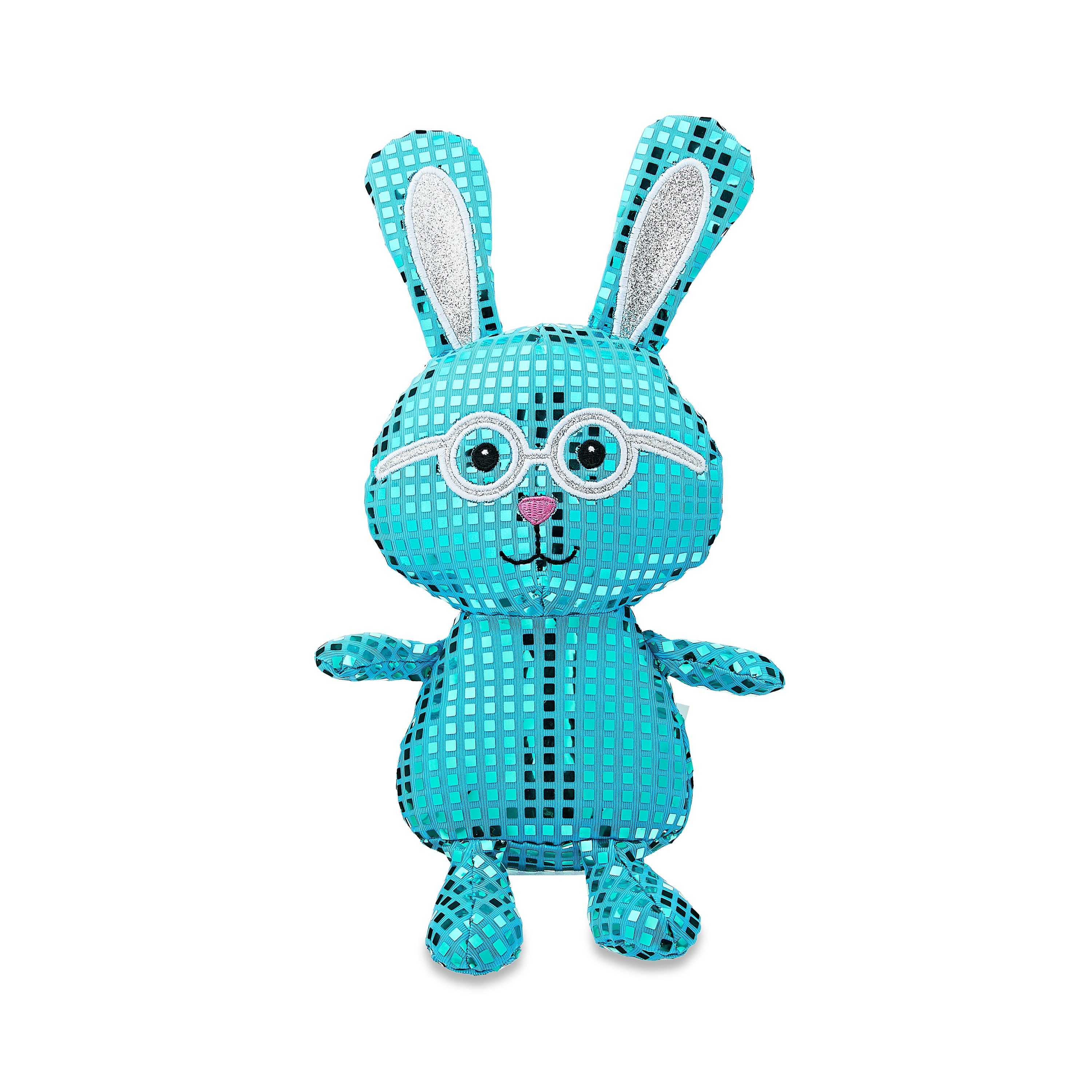 Easter Small Blue Disco Bunny Plush, 12 in, by Way To Celebrate