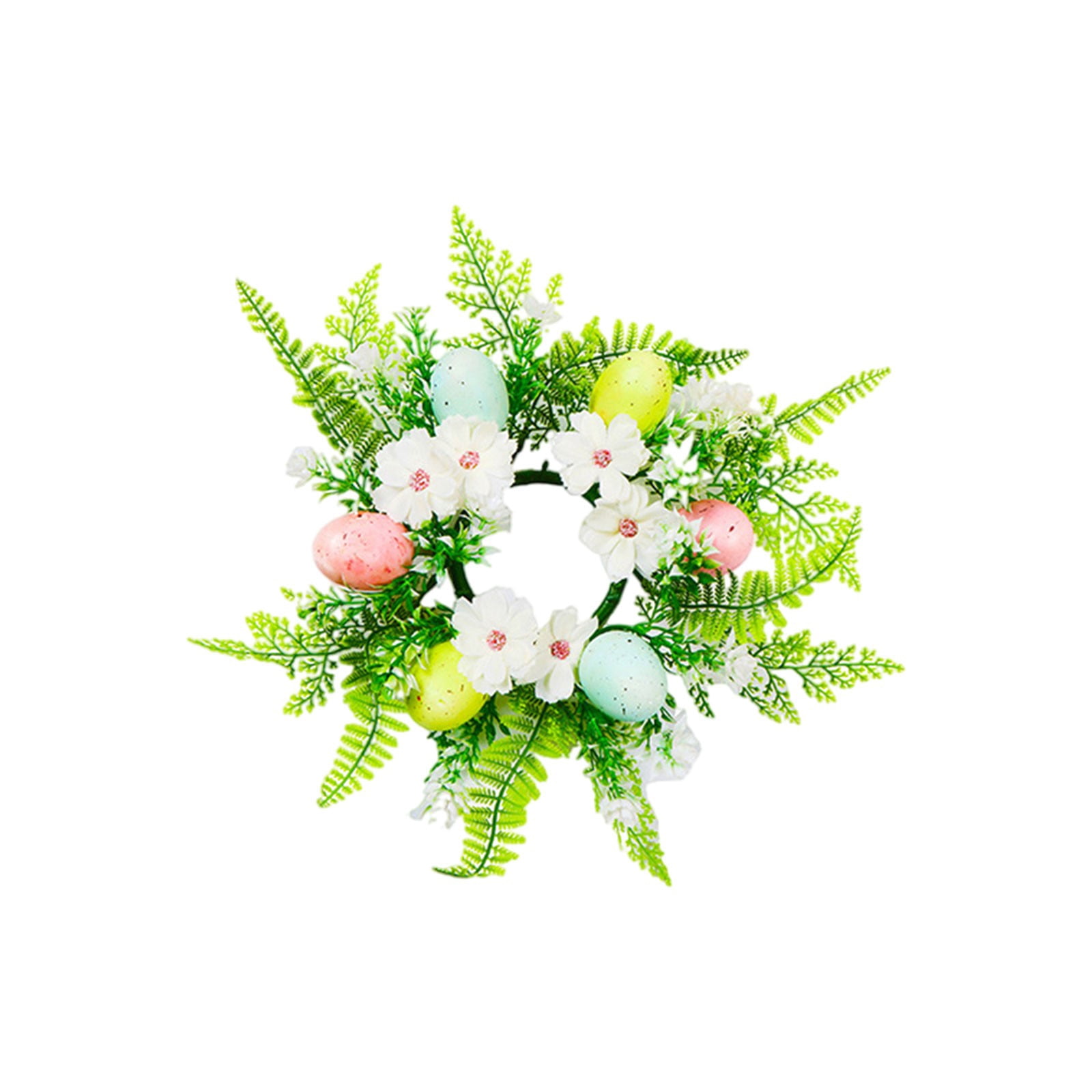 Easter Small Candle Rings Wreaths Mini Pillar Candle Holder Wreath with ...