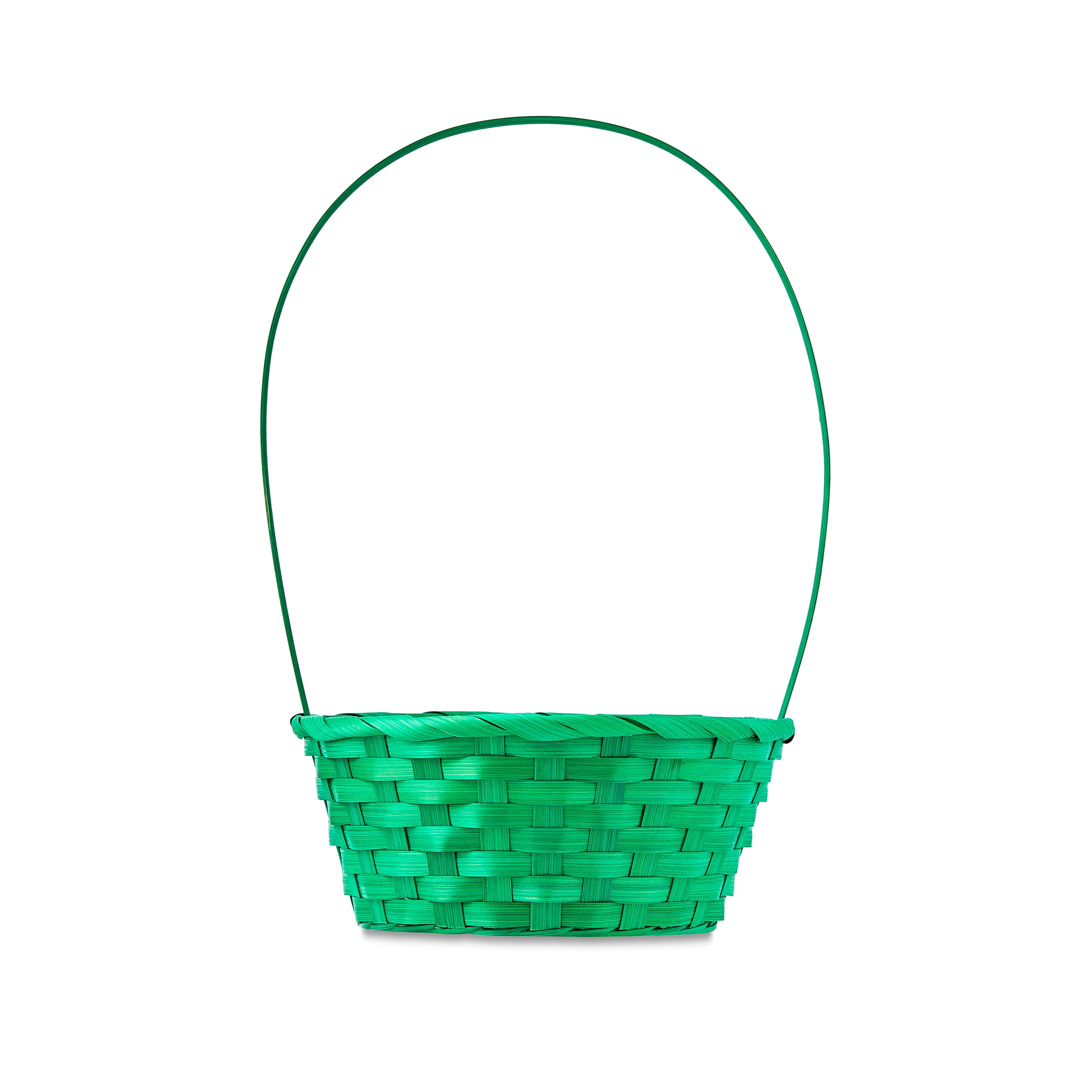 Easter Green Small Round Bamboo Basket, 8 in x 14 in, by Way To Celebrate