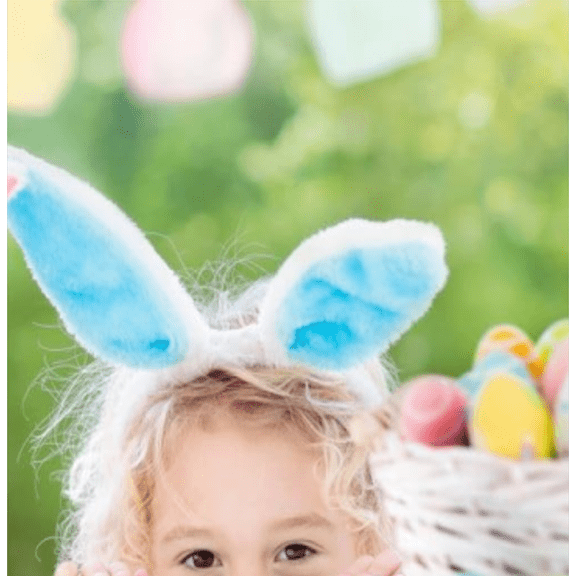 Easter Snack Yellow Tin Basket (46 Count) Filled with Candy, Snacks, Treats and Plush Easter Bunny, Great Package for Family, Friends, Kids, Boys and Girls