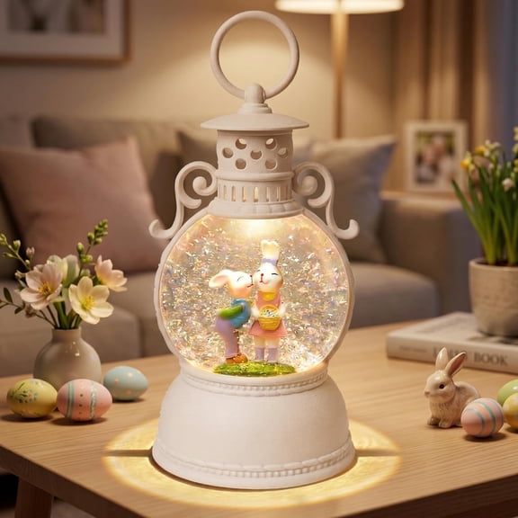 Spring Easter Snow Easter Snow Globe