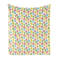thumbnail image 1 of Easter Soft Flannel Fleece Throw Blanket, Greeting the Colorful and Fun Spring Season April Holiday Celebration with Food, Cozy Plush for Indoor and Outdoor Use, 50" x 60", Multicolor, by Ambesonne, 1 of 5