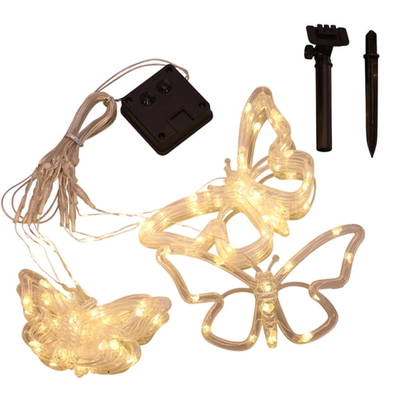 Easter Solar Butterfly Lights, 110in Waterproof String Lights for Garden Outdoor Patio Home Decoration, Multicolor LED Fairy Lights for Spring Party Yard Decor