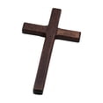 thumbnail image 1 of Easter Solid Wood Cross Ornament, 4.72" Vintage Wooden Cross Decor for Church Tabletop Home Study Office Religious Festival Decoration, 1 of 5