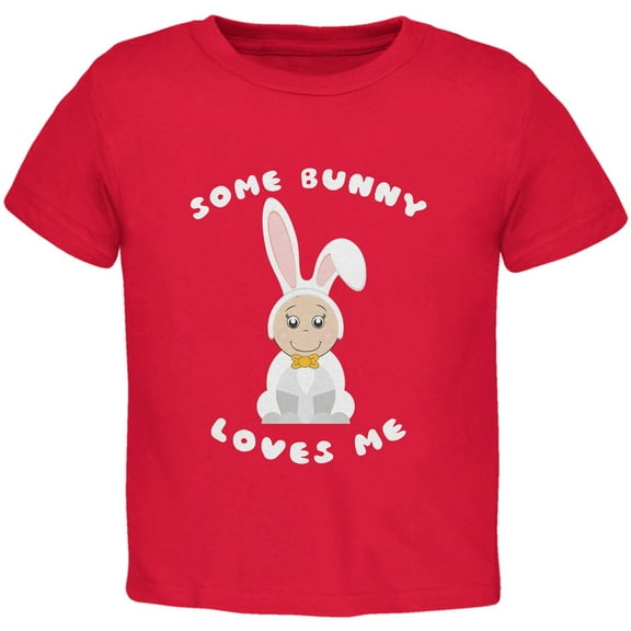 Easter - Some Bunny Loves Me Red Toddler T-Shirt