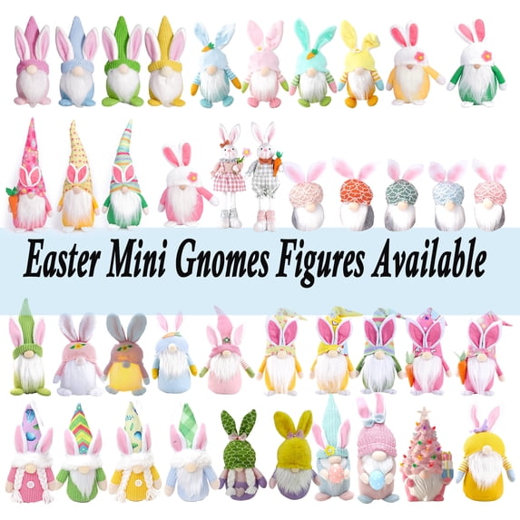 Easter Spring Faceless Goblin Doll Ornament, Handmade Bunny Gnome Plush Decoration with Nordic Flair, Decorative Tabletop Home Accent for Easter Festival, HAODEJW, A
