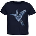 thumbnail image 1 of Easter Spring Flowers Hummingbird Toddler T Shirt Navy 3T, 1 of 1