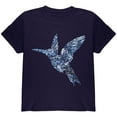 thumbnail image 1 of Easter Spring Flowers Hummingbird Youth T Shirt Navy Youth X-SM, 1 of 1
