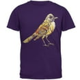 thumbnail image 1 of Easter Spring Flowers Robin Bird Mens T Shirt Purple MD, 1 of 1