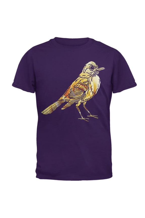 Easter Spring Flowers Robin Bird Mens T Shirt
