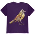 thumbnail image 1 of Easter Spring Flowers Robin Bird Youth T Shirt Purple Youth X-SM, 1 of 1