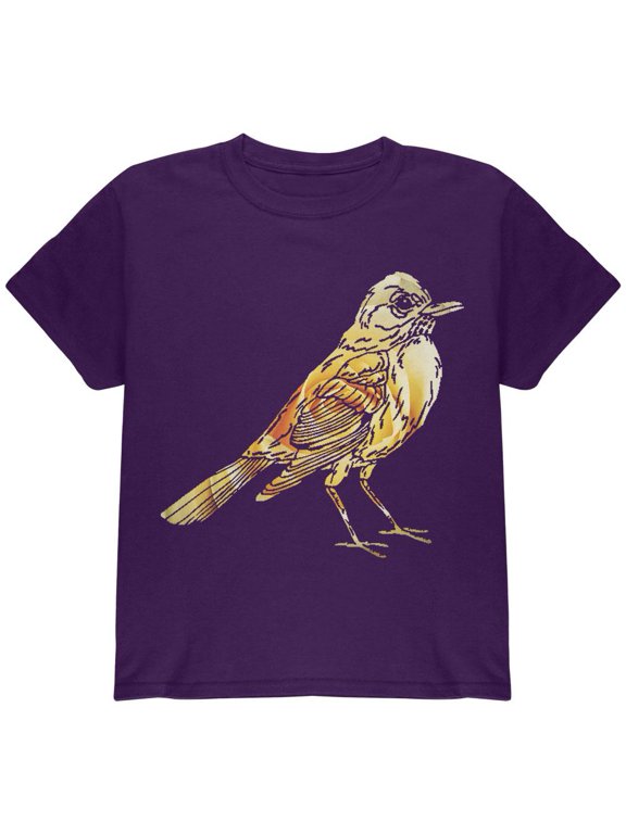 Easter Spring Flowers Robin Bird Youth T Shirt