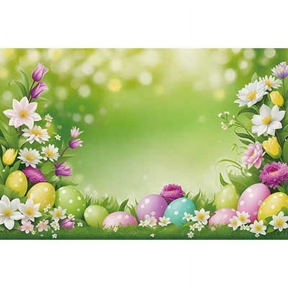 Easter Spring Gard Photography Background Bunny Eggs Window Photoz Backdrop Childr Studio Photobooth Supplies